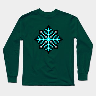 cool christmas snowflake pixel kids Long Sleeve T-Shirt